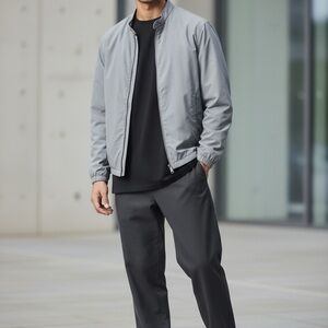 Michael Kros Men's Gray Bomber Jacket